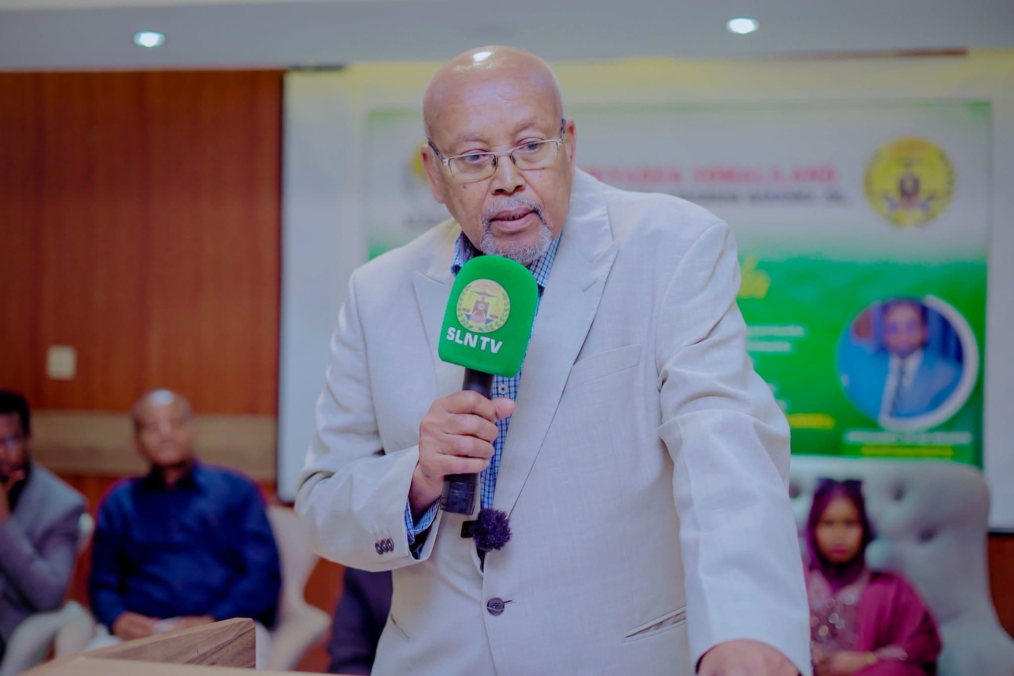 Chairperson Mohamed Barud Ali speaking at a Commission event.